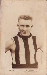 1923 Magpie Portraits of Our Leading Footballers #20 Edward Baker Front